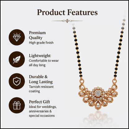 Premium Rose Gold Plated Mangalsutra.