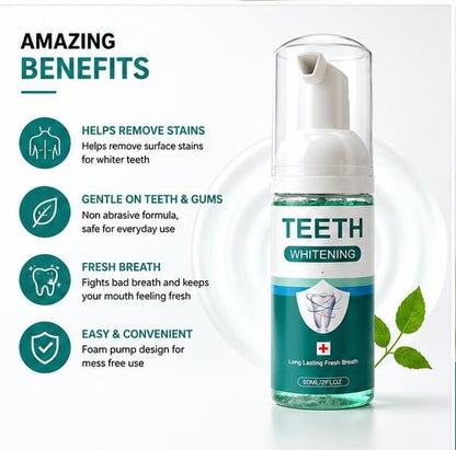 Teeth Whitening Foam – Deep Clean Whitening Mousse | Fresh Breath Oral Care (60ml)