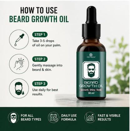 BEARD GROWTH OIL 30ML PACK OF 2