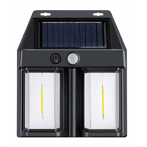 DUAL OUTDOOR SOLAR LIGHT WALL BULB